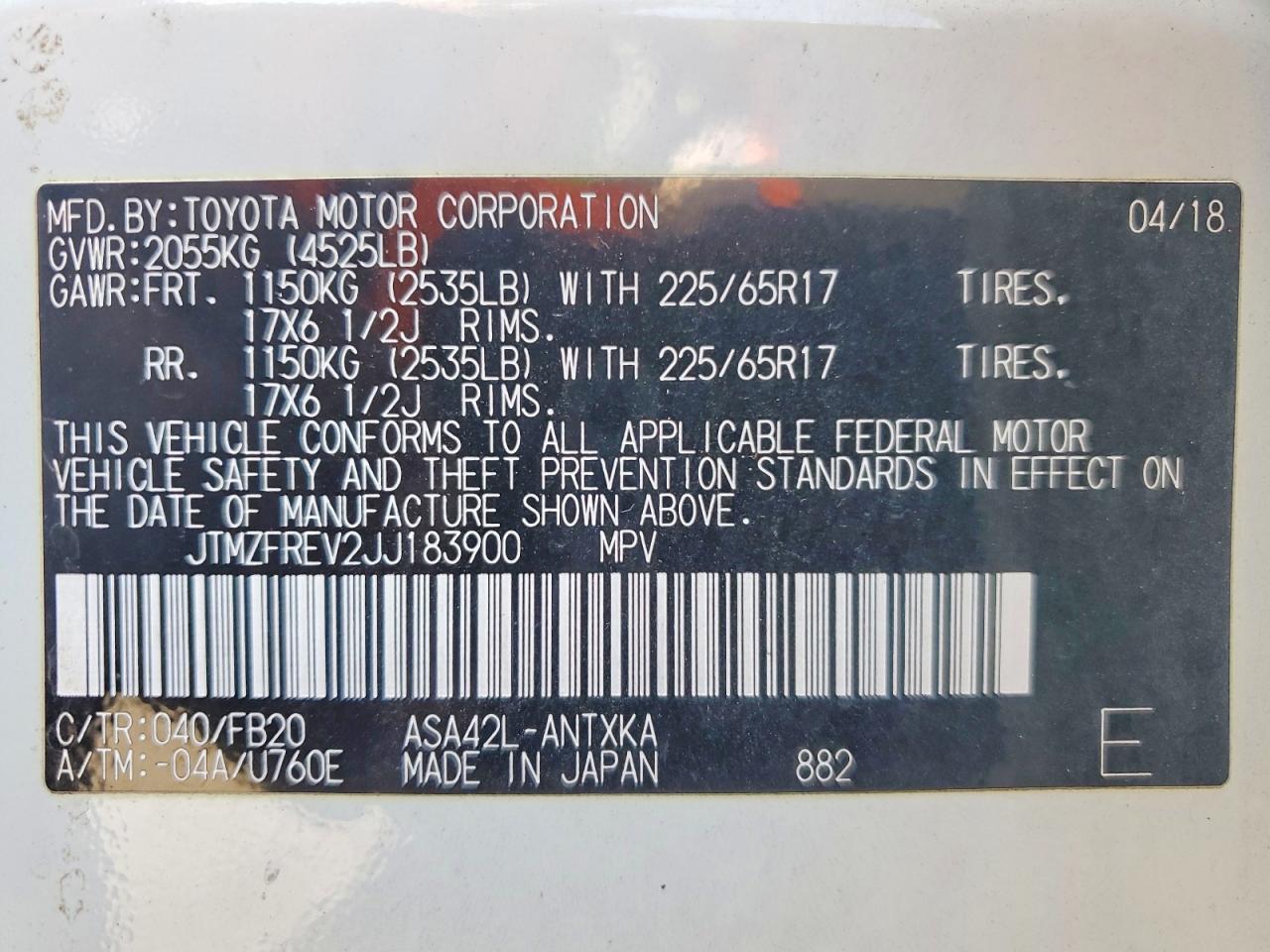 2018 TOYOTA RAV4 LE photo 27