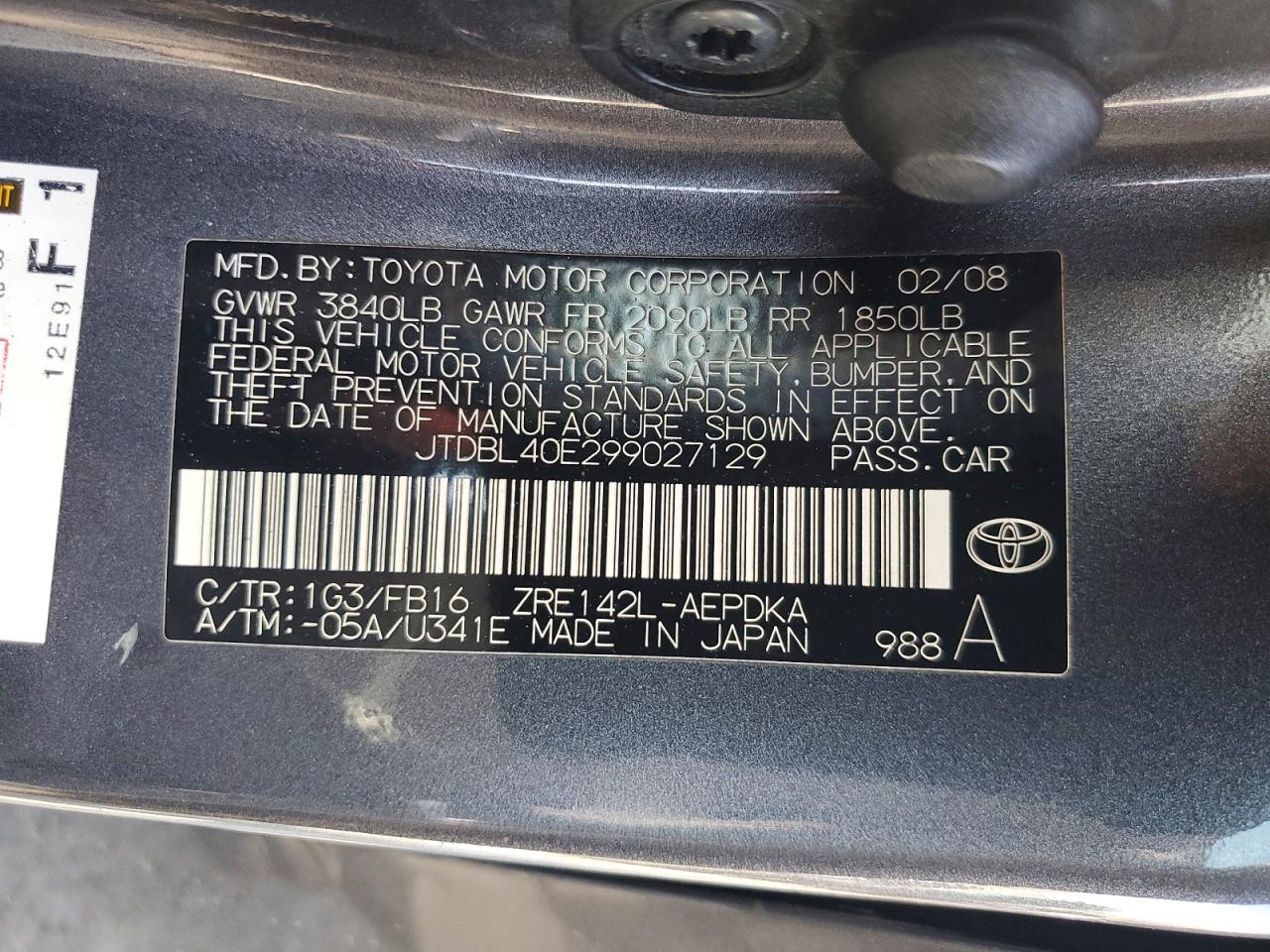 2009 TOYOTA COROLLA LE photo 37