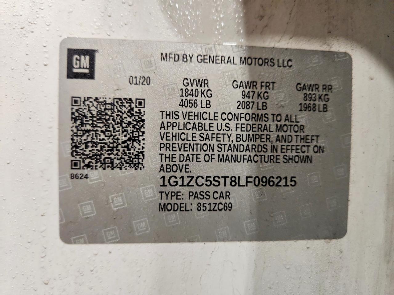 2020 CHEVROLET MALIBU LS photo 12