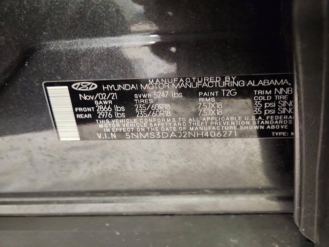 2022 HYUNDAI SANTA FE SEL photo 37
