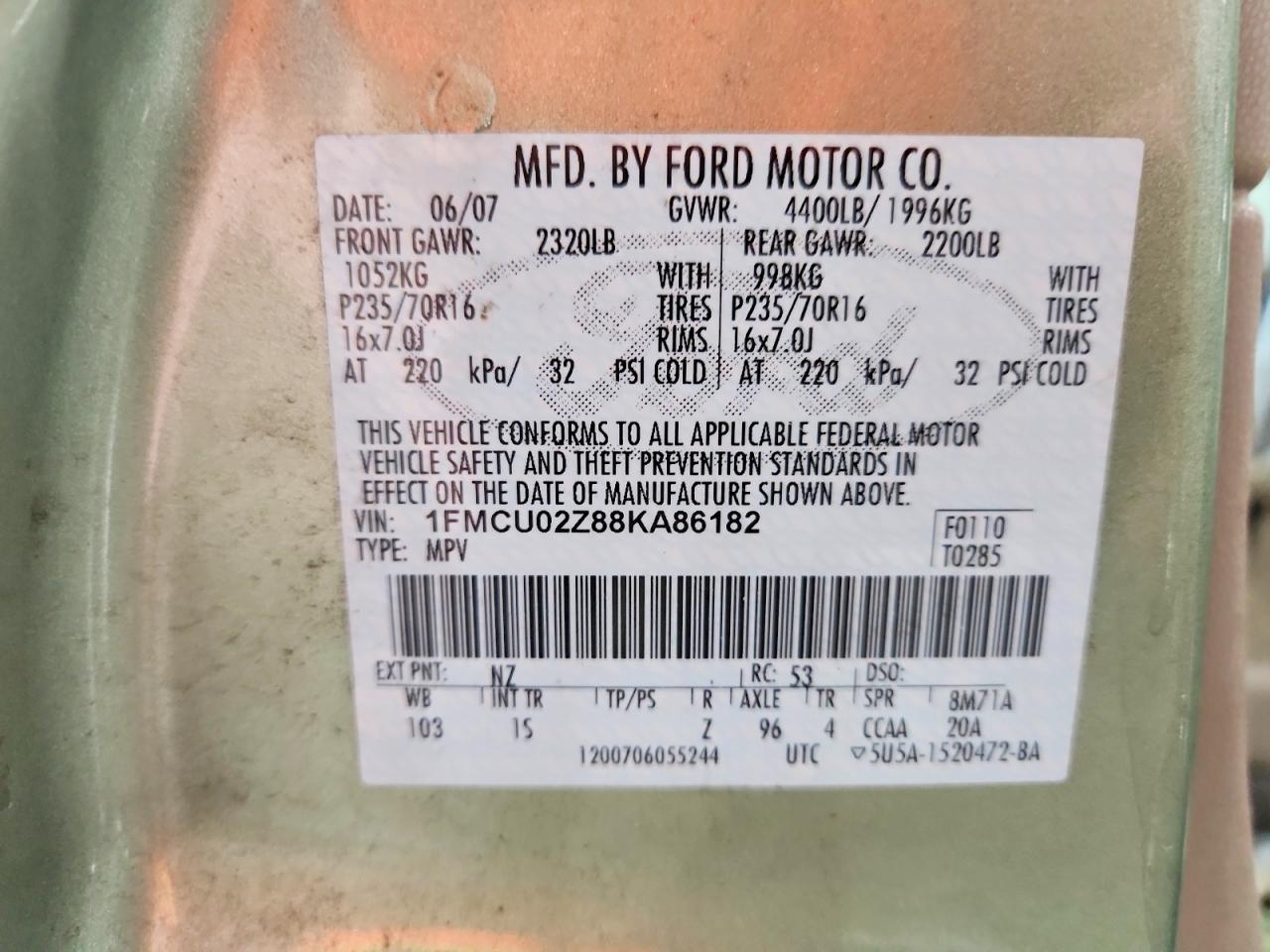 2008 FORD ESCAPE XLS photo 23