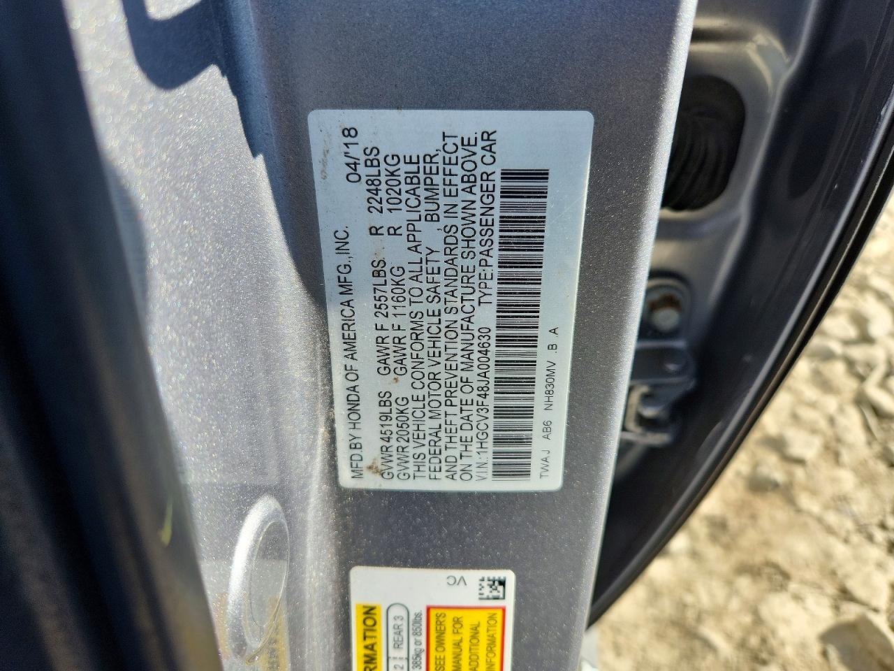 2018 HONDA ACCORD HYBRID EX photo 12