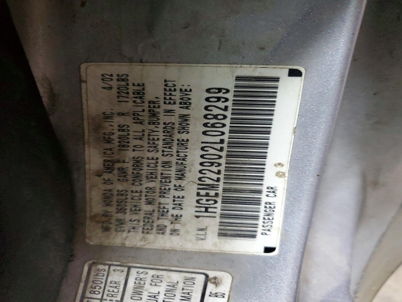 2002 HONDA CIVIC EX photo 23
