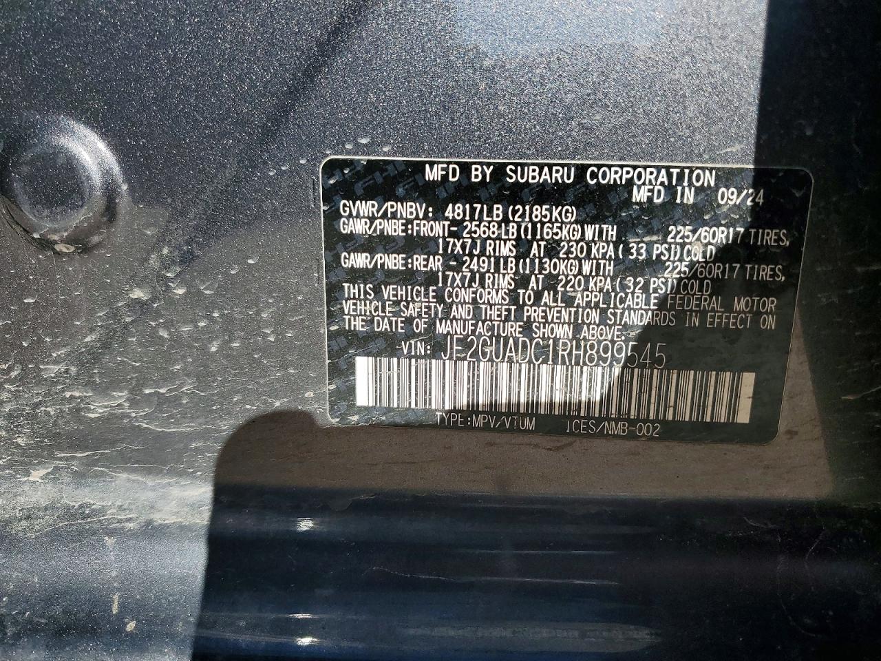 2024 SUBARU CROSSTREK PREMIUM photo 13