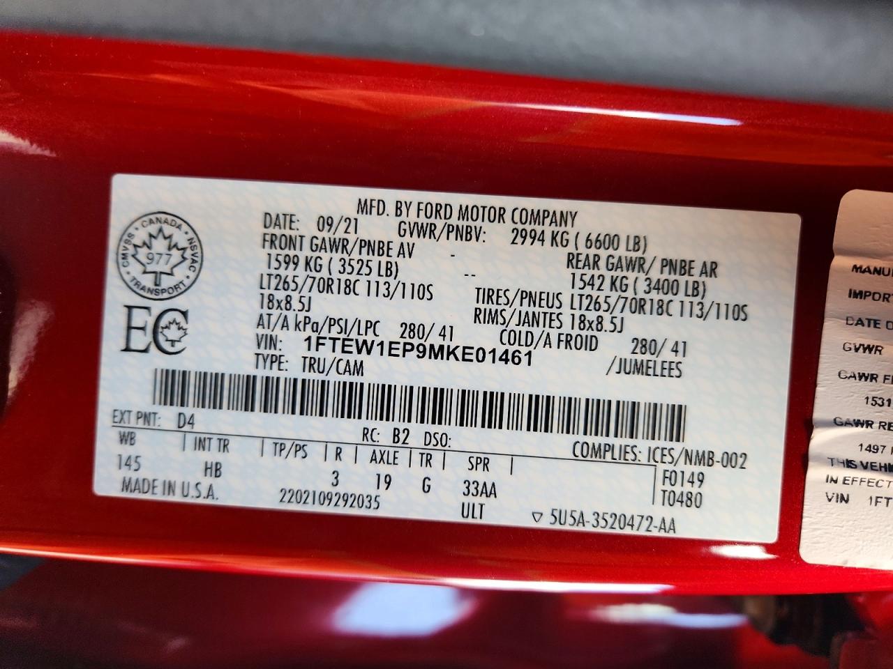 2021 FORD F150 SUPERCREW photo 34
