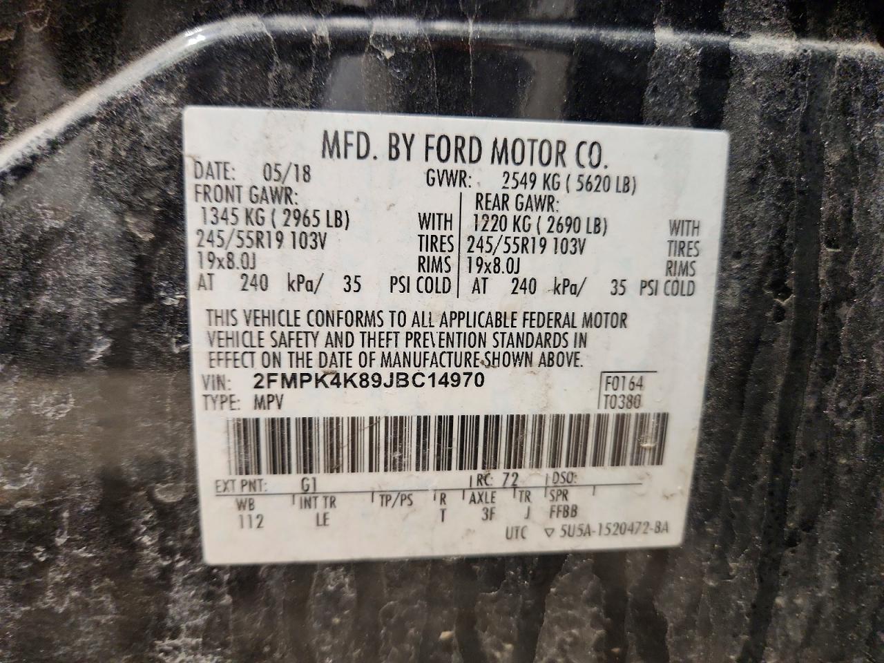 2018 FORD EDGE TITANIUM photo 25