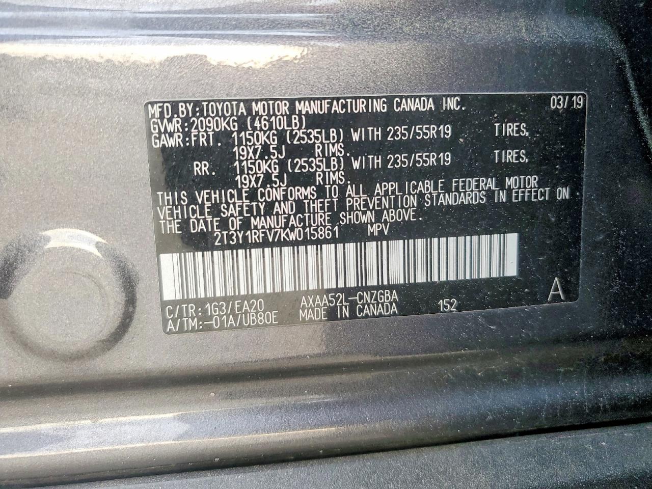 2019 TOYOTA RAV4 LIMITED photo 25
