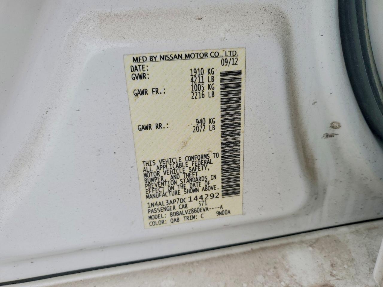 2013 NISSAN ALTIMA 2.5 photo 13