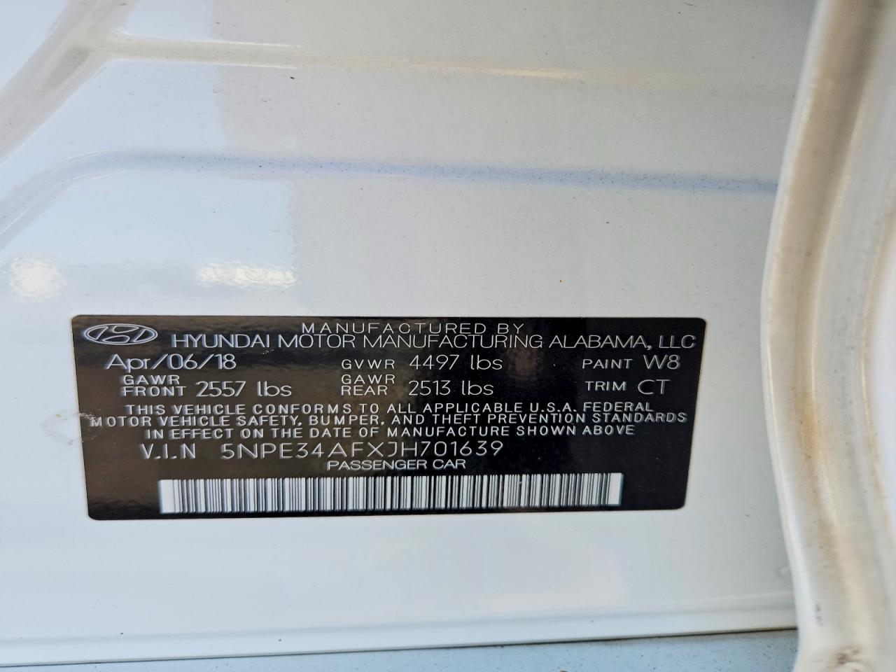2018 HYUNDAI SONATA SPORT+ photo 23