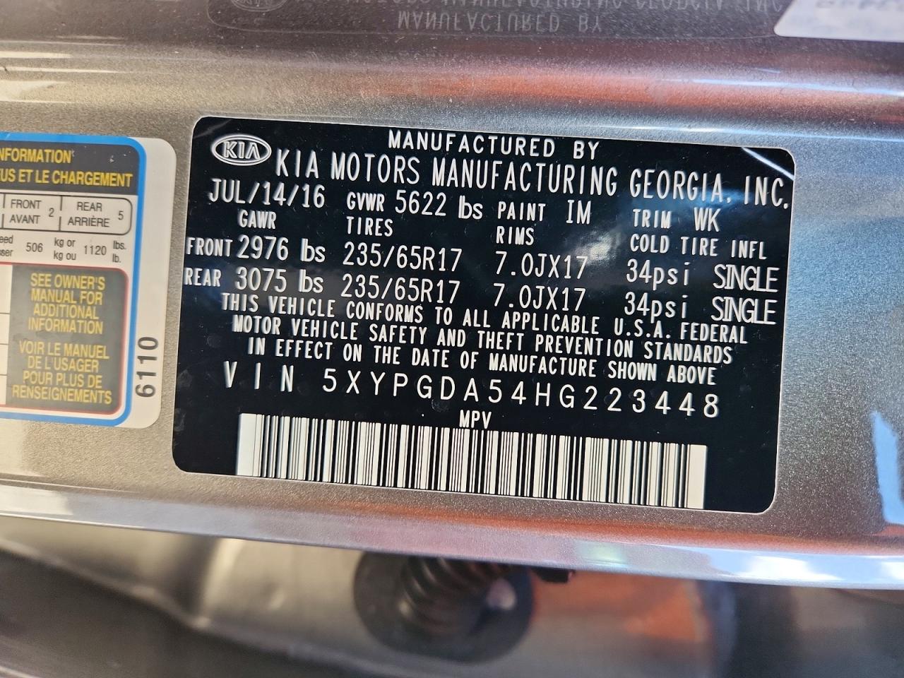 2017 KIA SORENTO LX V6 photo 25
