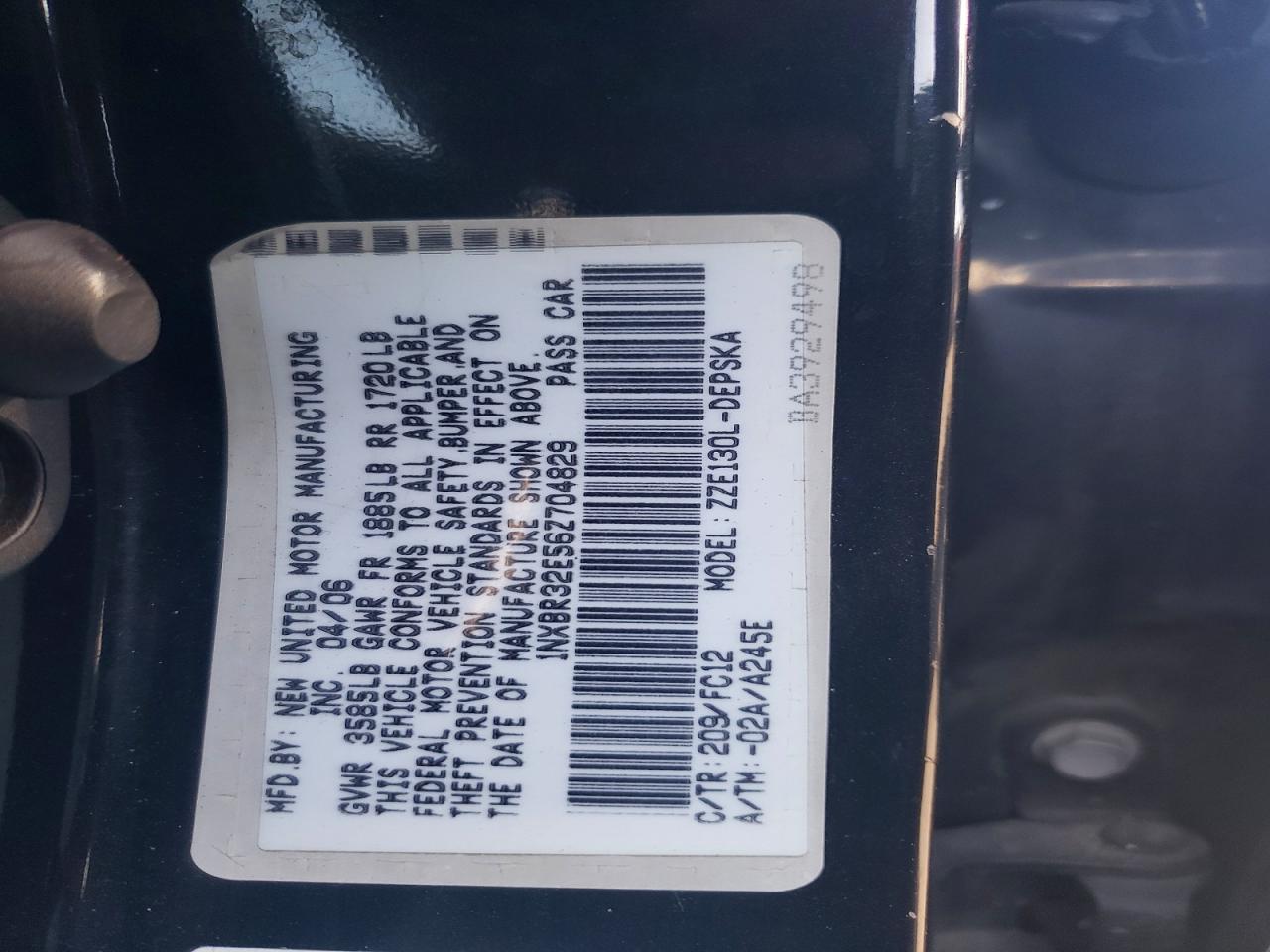 2006 TOYOTA COROLLA S photo 12