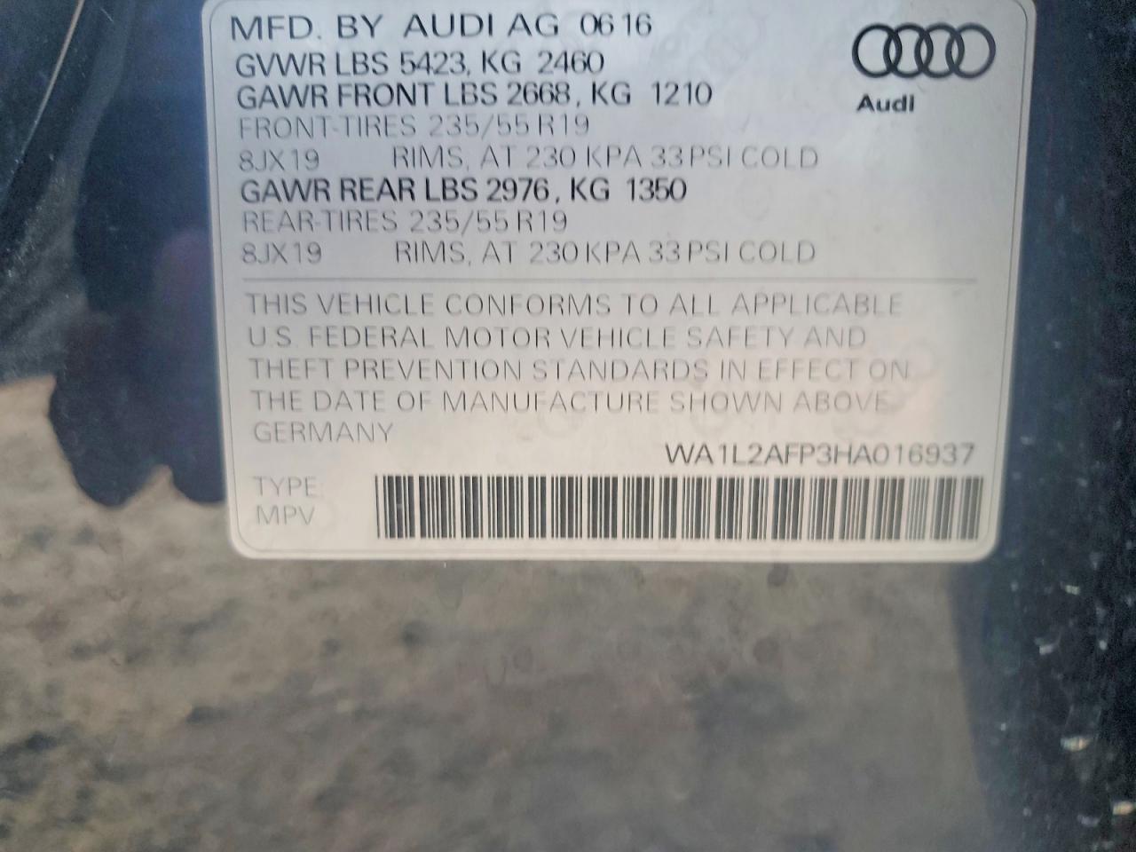2017 AUDI Q5 PREMIUM PLUS photo 13