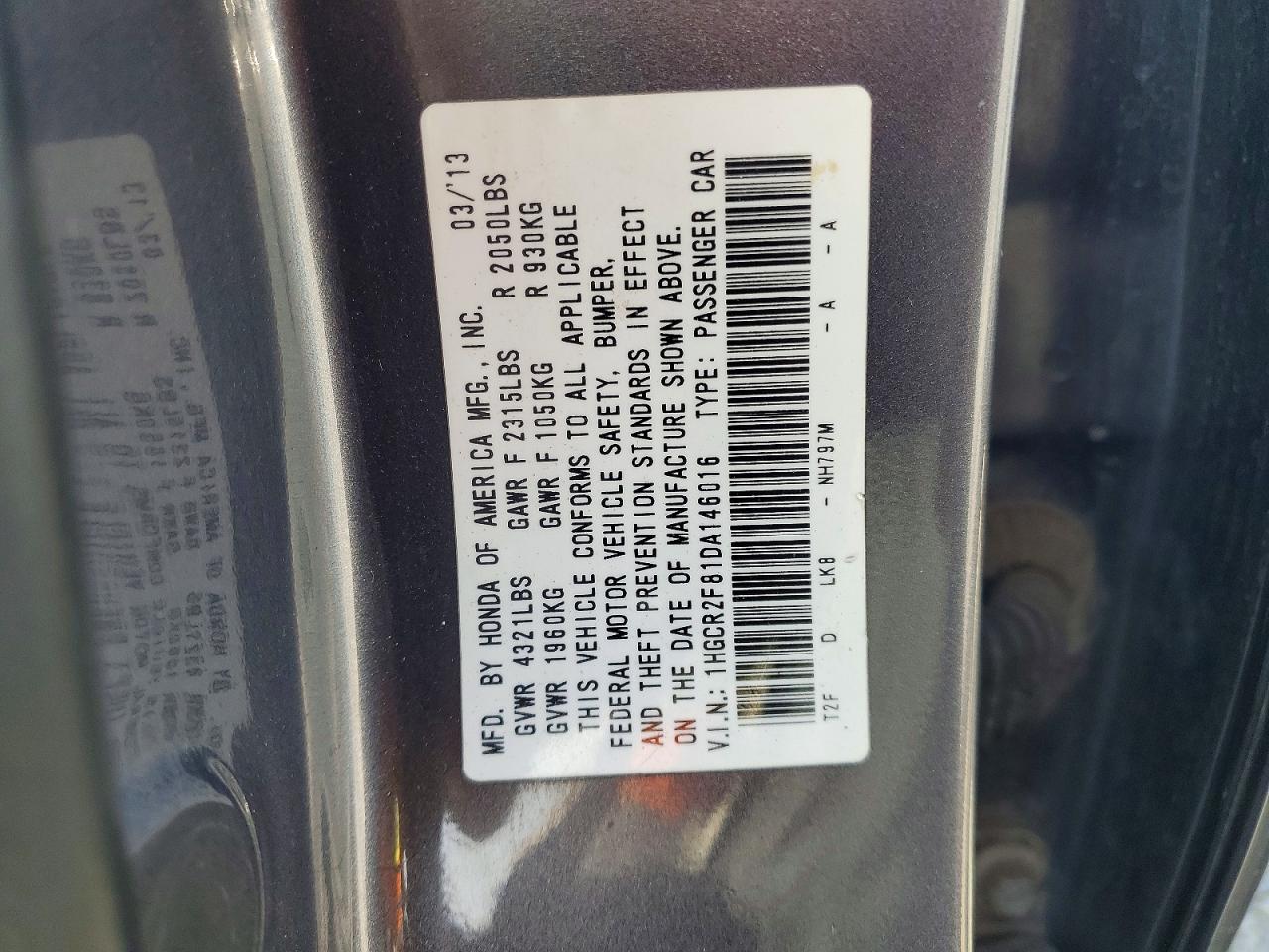 2013 HONDA ACCORD EXL photo 34