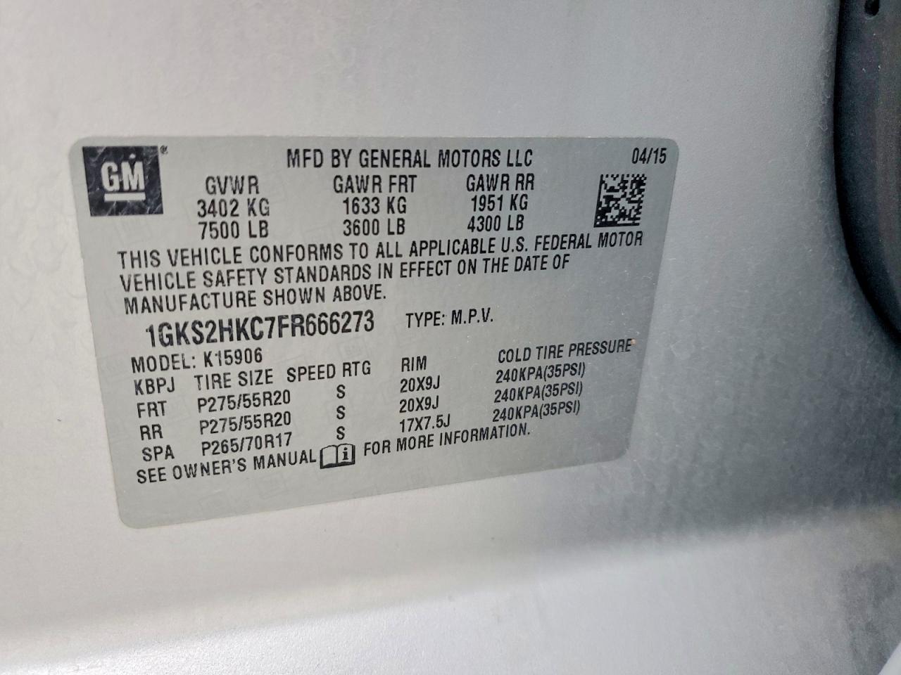 2015 GMC YUKON XL K1500 SLT photo 40