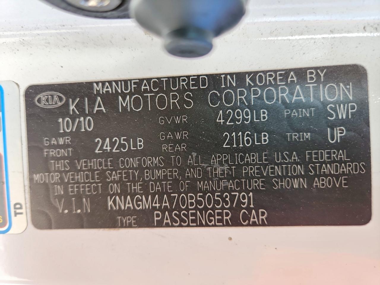 2011 KIA OPTIMA LX photo 13