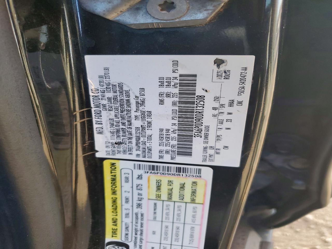 2013 FORD FUSION TITANIUM photo 34