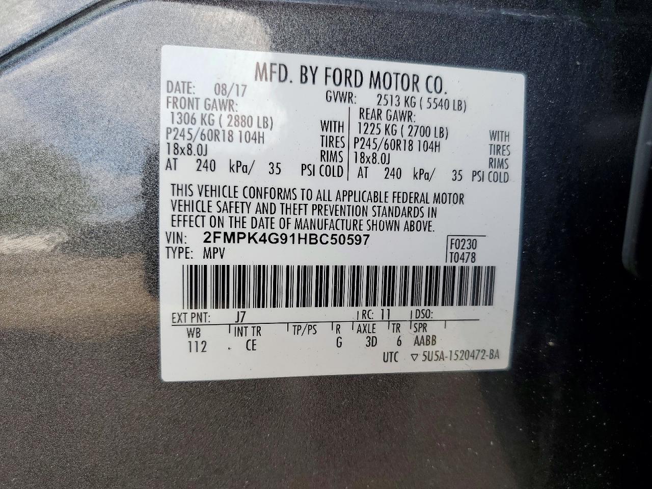 2017 FORD EDGE SE photo 25