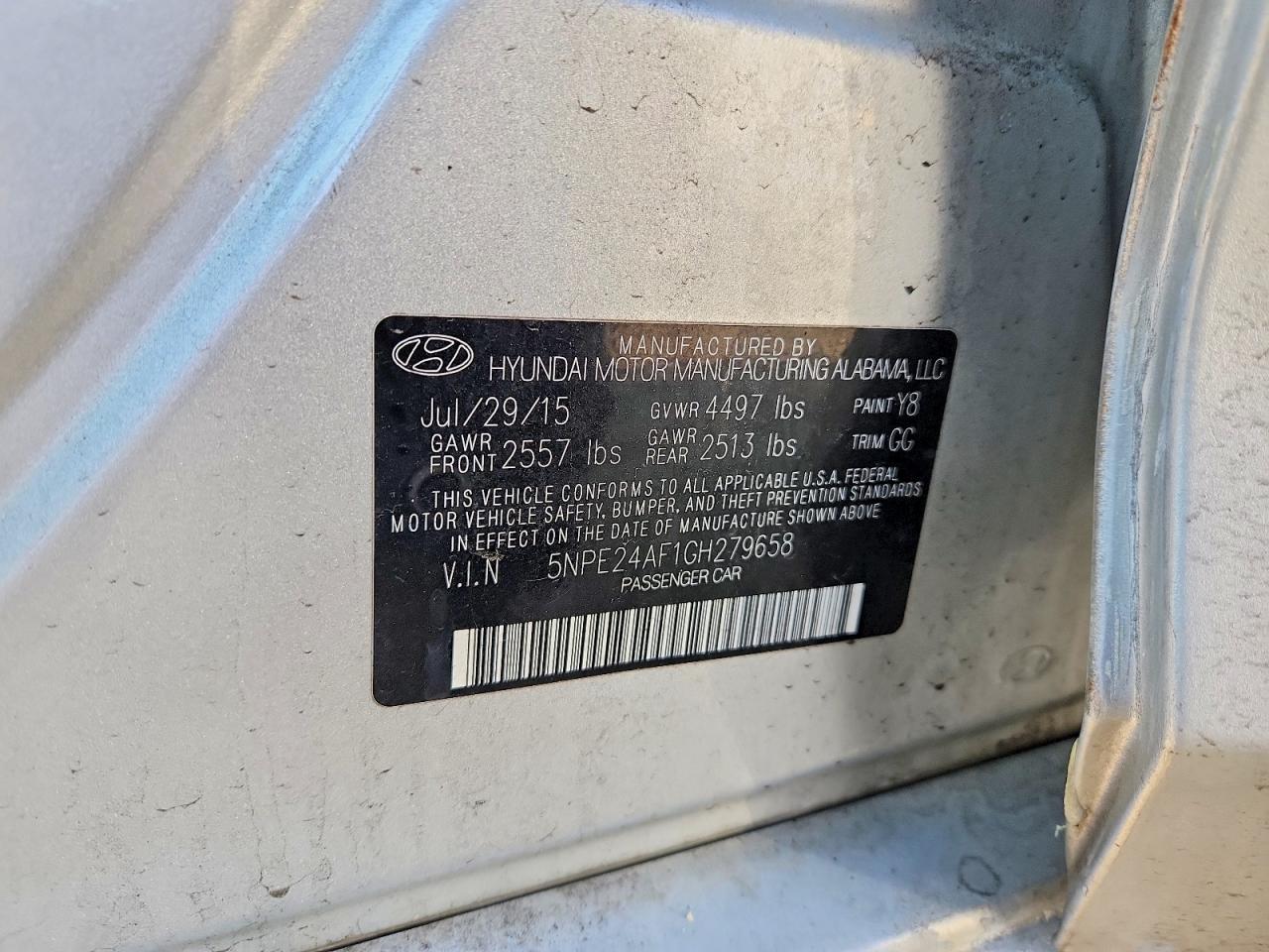2016 HYUNDAI SONATA SE photo 12