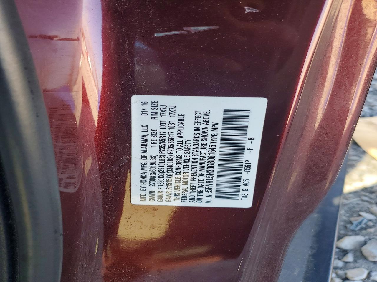 2016 HONDA ODYSSEY SE photo 12