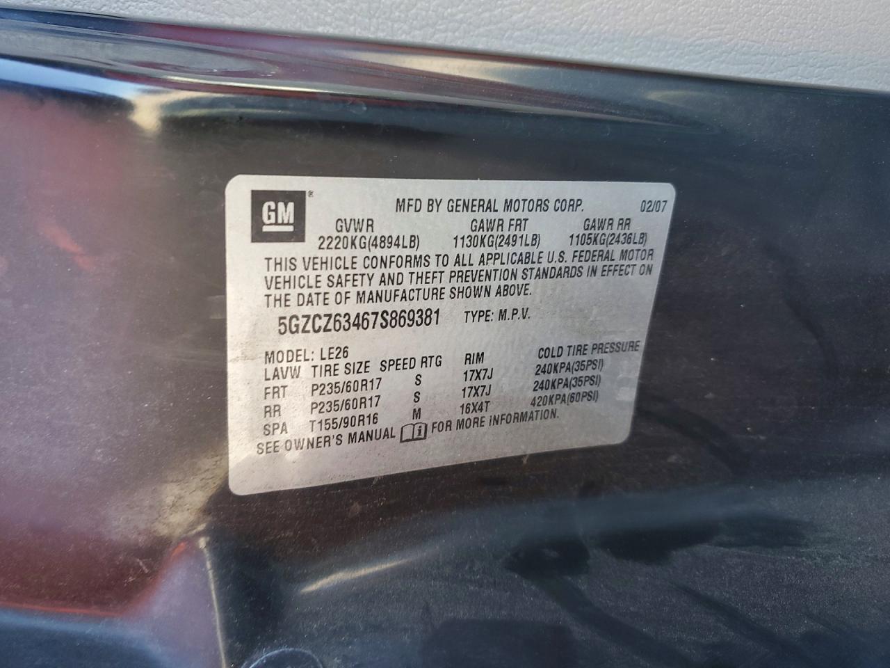 2007 SATURN VUE photo 37