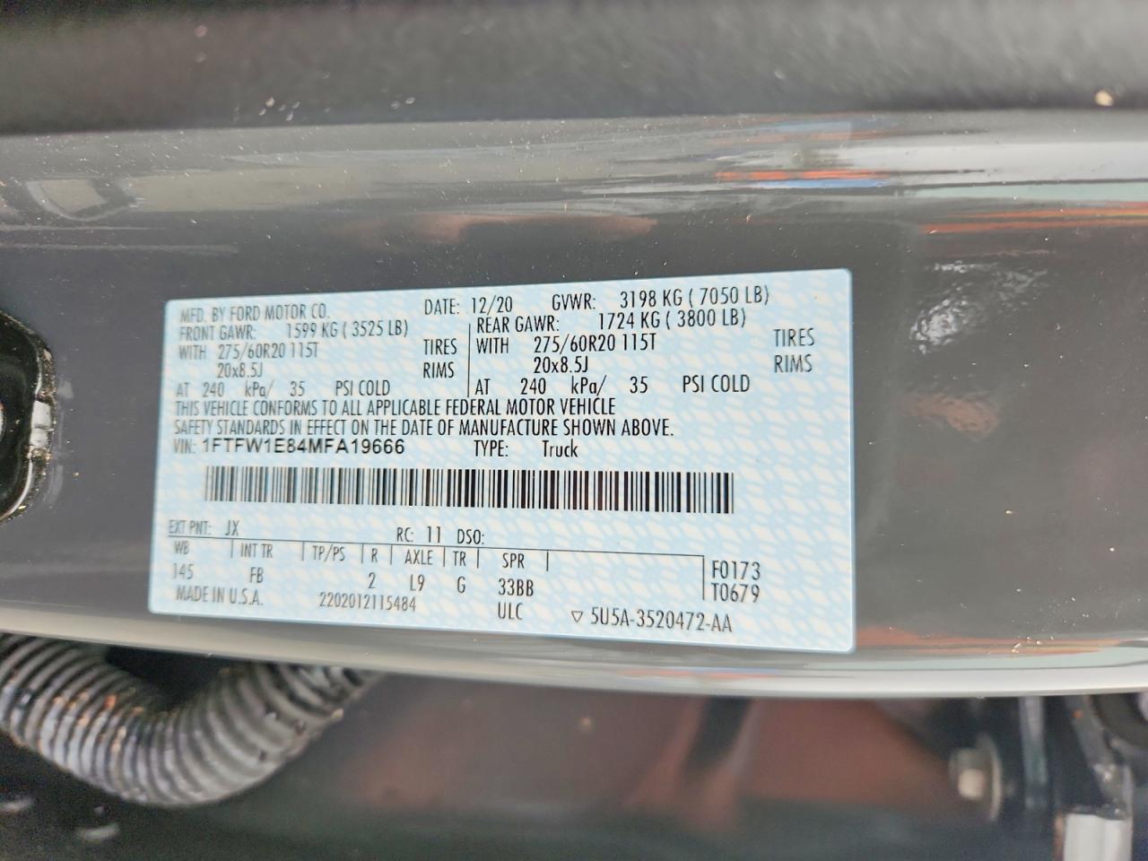 2021 FORD F150 SUPERCREW photo 12