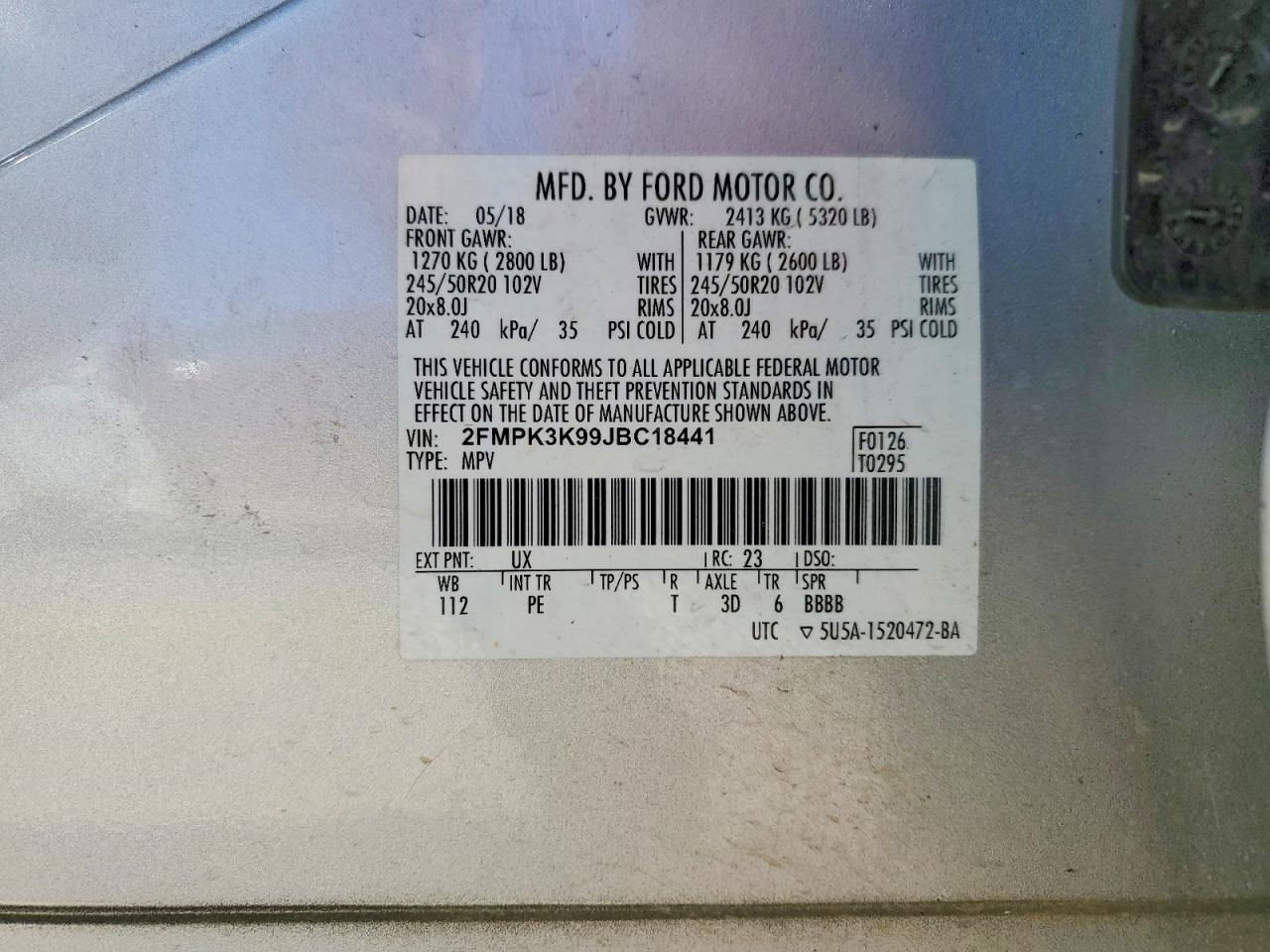 2018 FORD EDGE TITANIUM photo 23