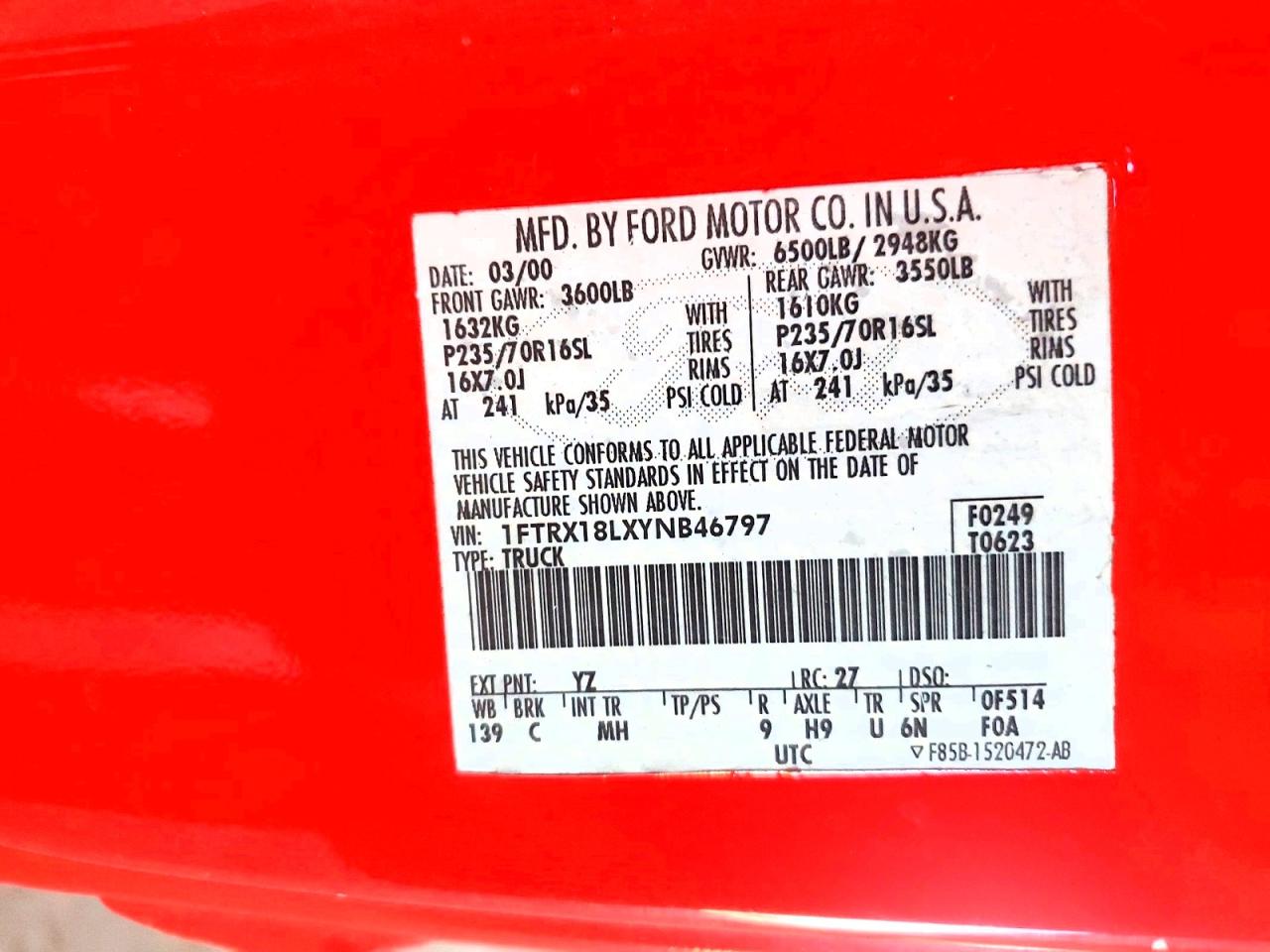 2000 FORD F150 photo 12