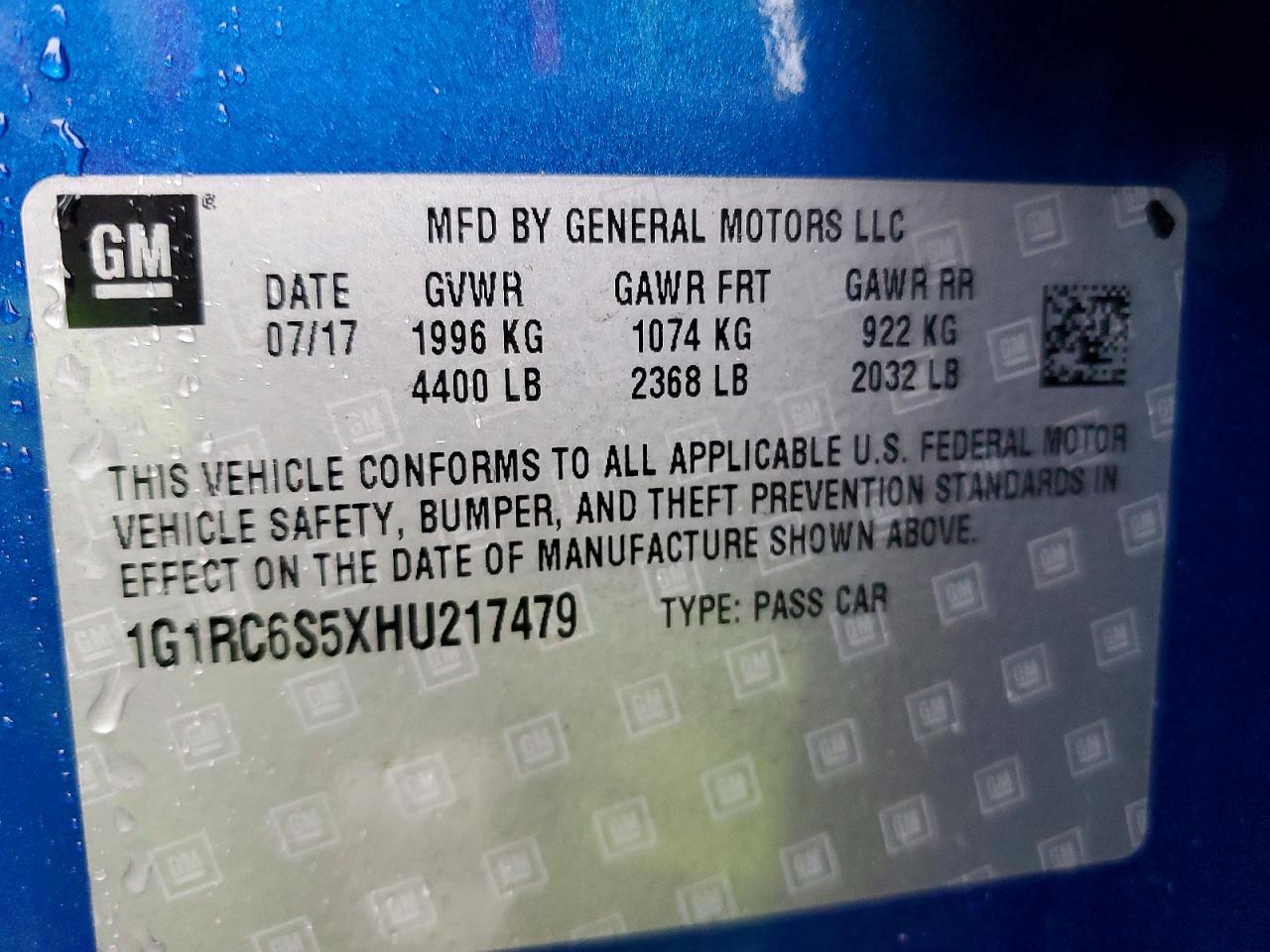 2017 CHEVROLET VOLT LT photo 13