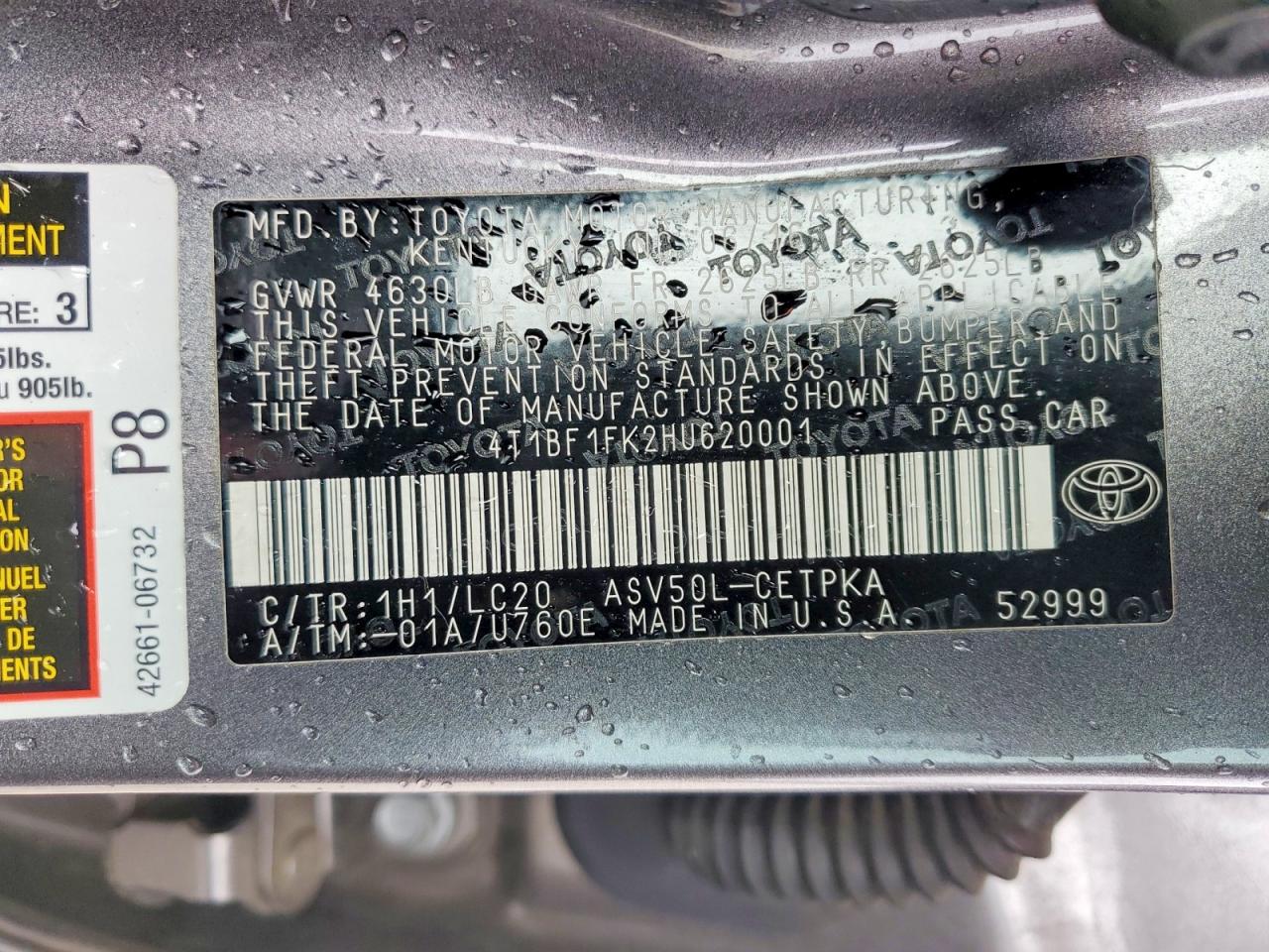 2017 TOYOTA CAMRY XSE photo 23