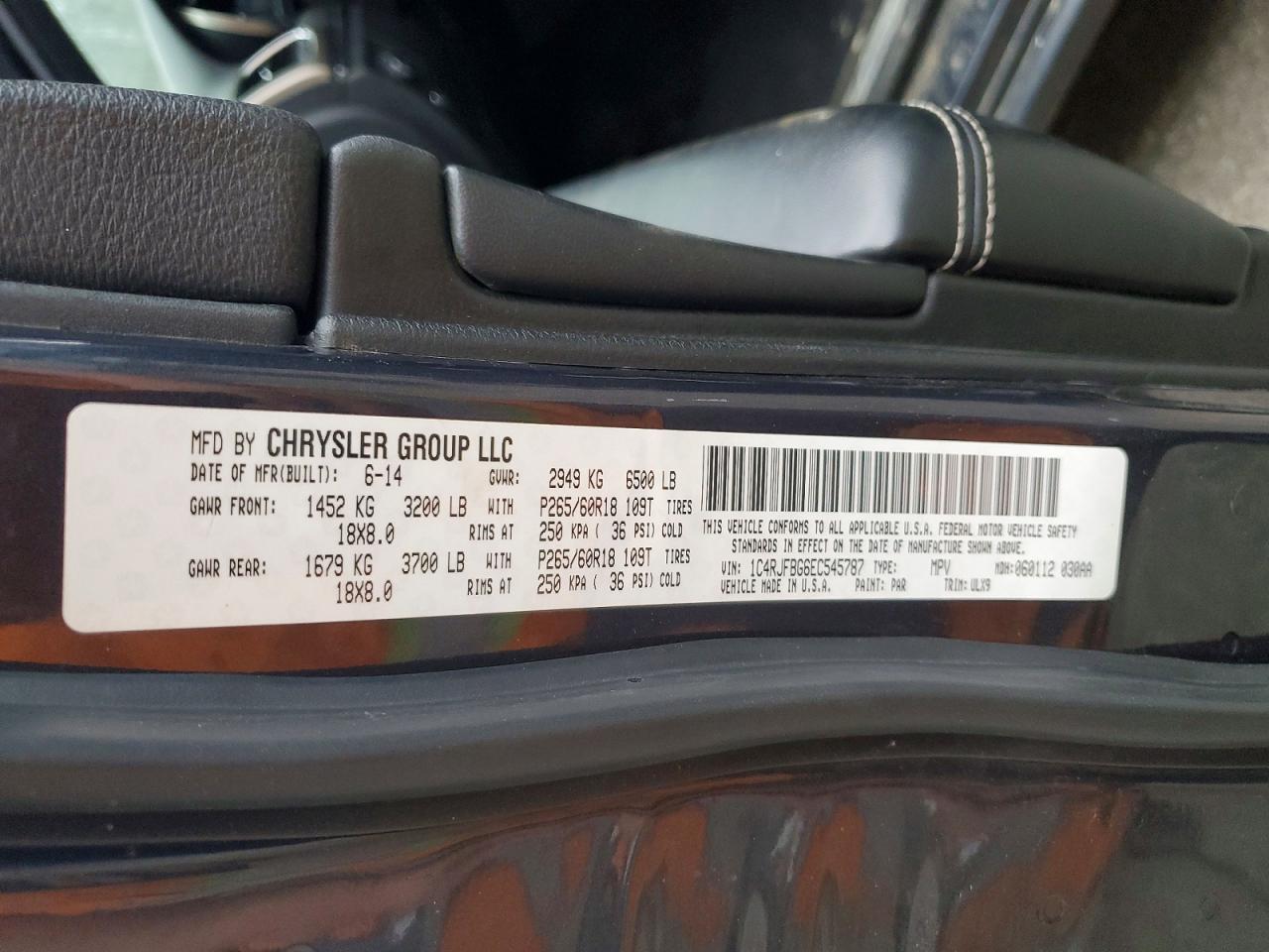 2014 JEEP GRAND CHEROKEE LIMITED photo 13