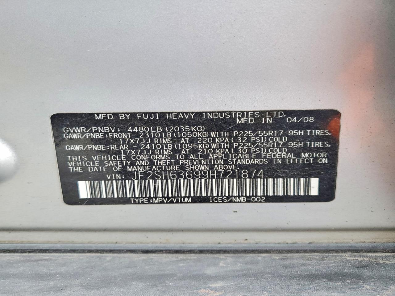 2009 SUBARU FORESTER 2.5X PREMIUM photo 13