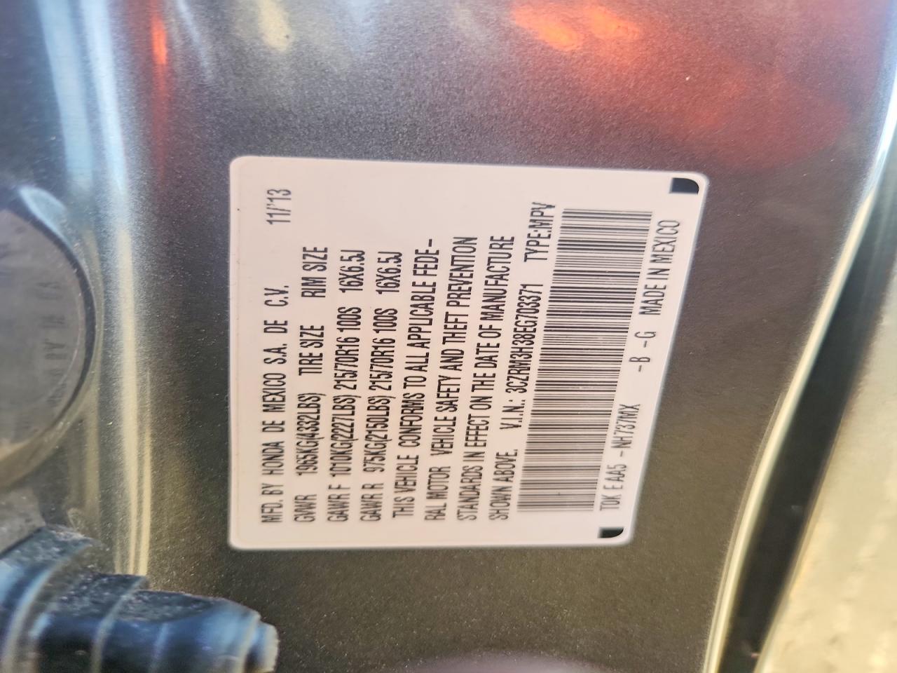 2014 HONDA CR-V LX photo 25