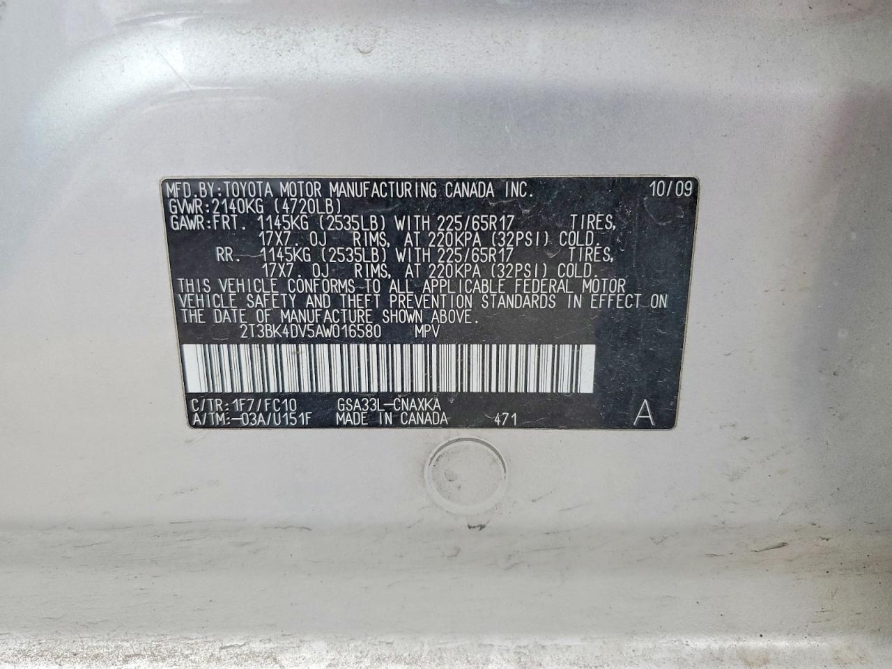 2010 TOYOTA RAV4 BASE photo 25