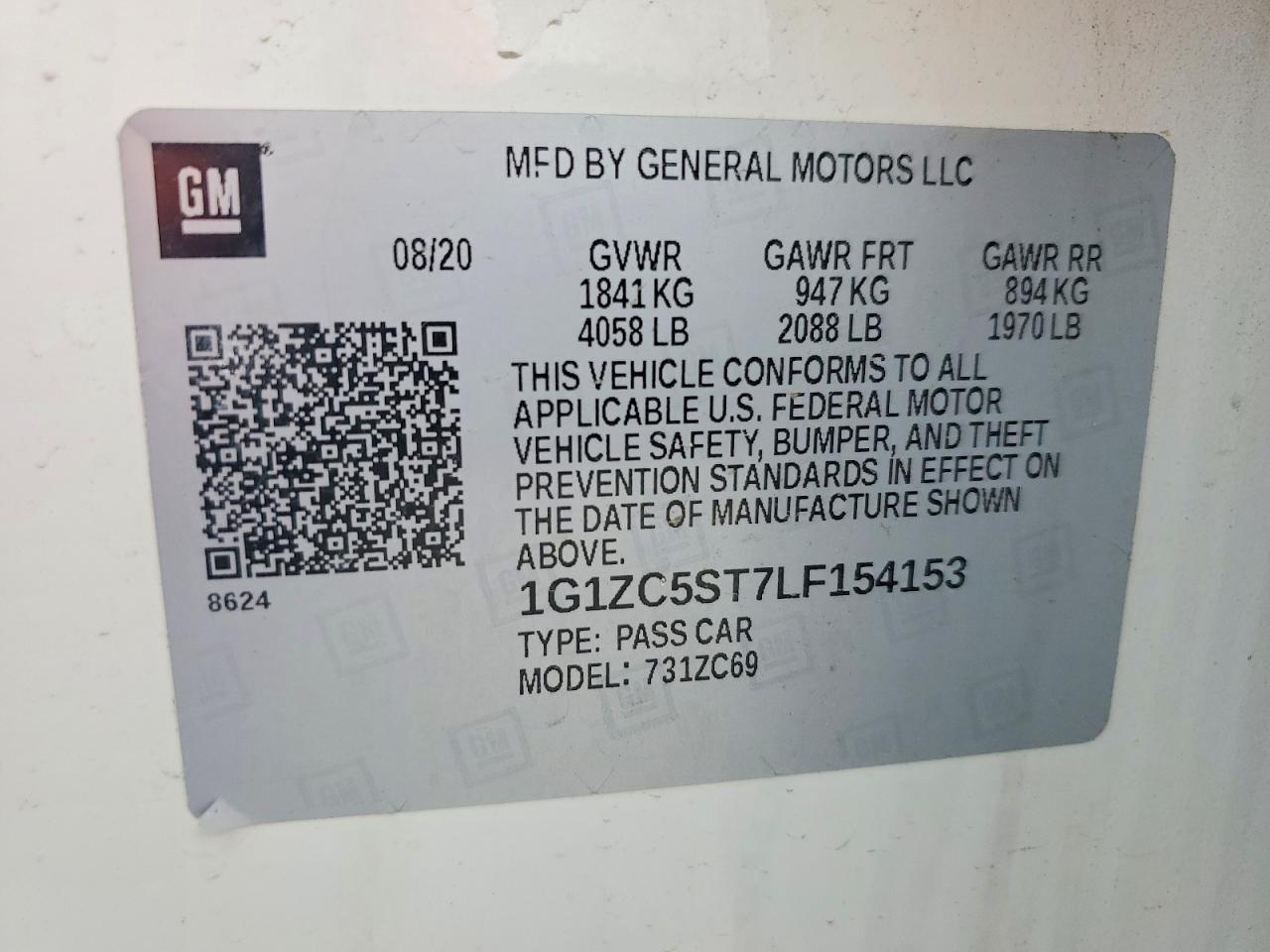 2020 CHEVROLET MALIBU LS photo 34