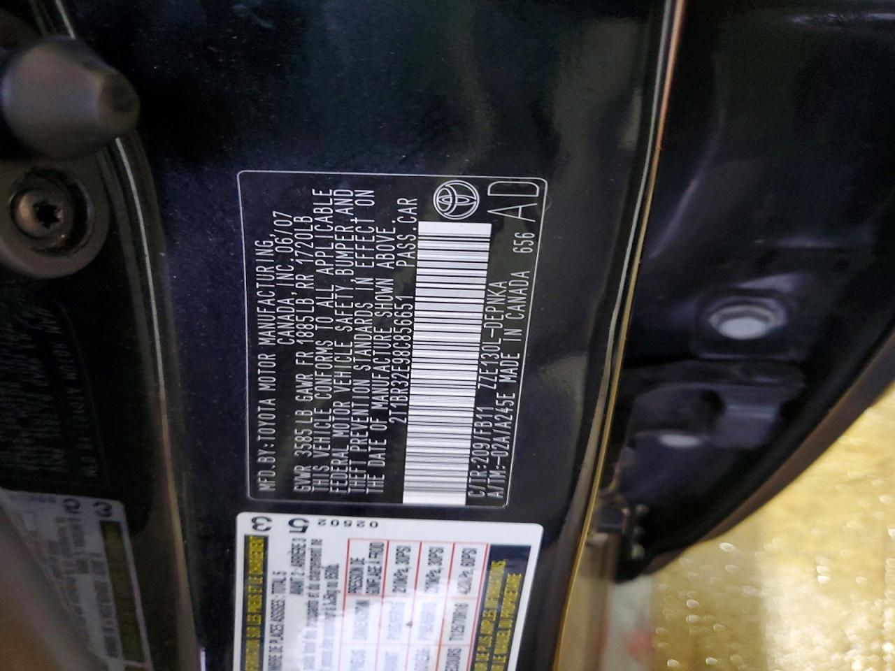 2008 TOYOTA COROLLA LE photo 12