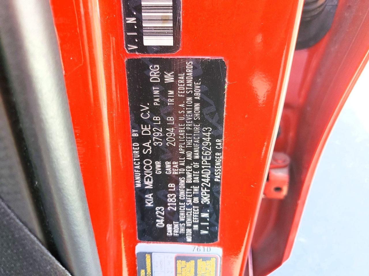 2023 KIA FORTE LXS photo 12