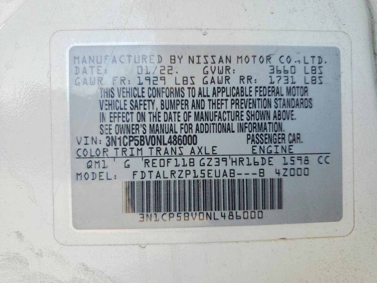 2022 NISSAN KICKS S photo 27
