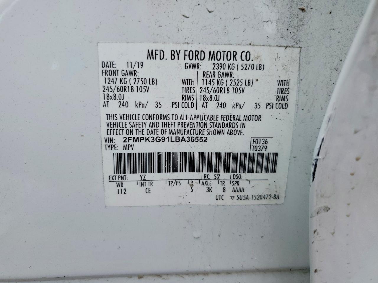 2020 FORD EDGE SE photo 25