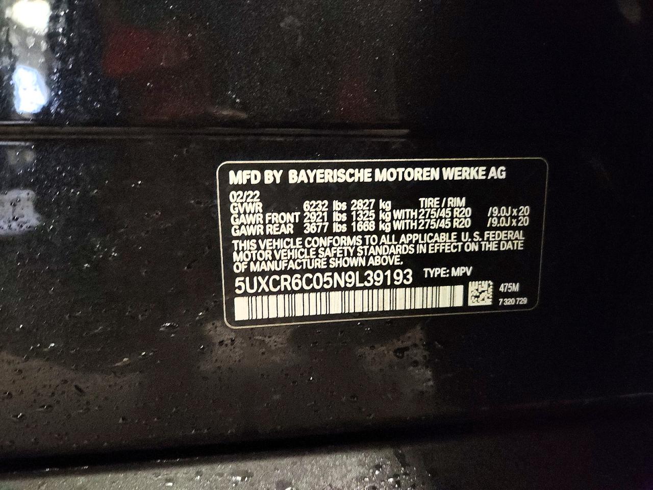 2022 BMW X5 XDRIVE40I photo 13