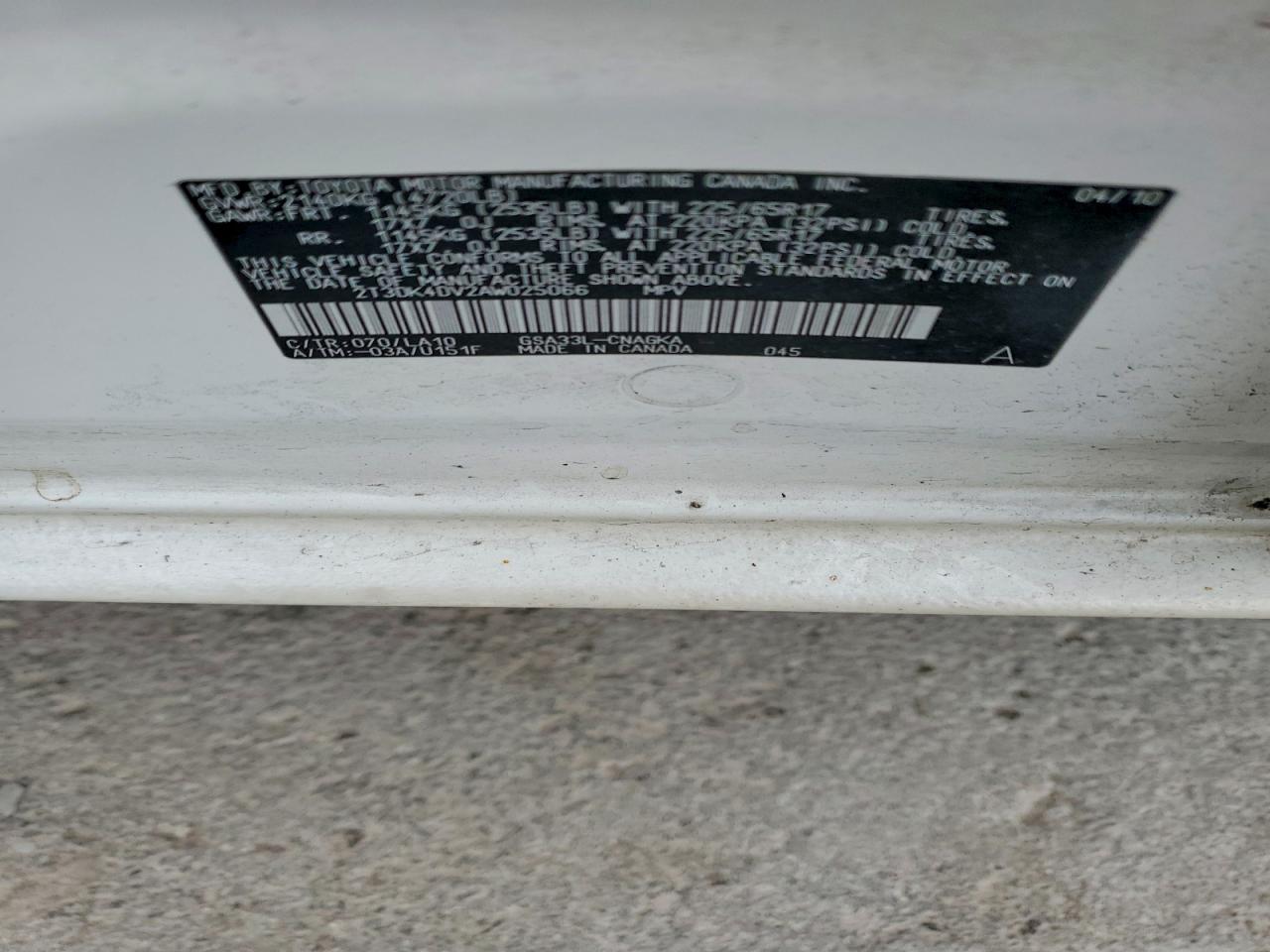 2010 TOYOTA RAV4 LIMITED photo 13