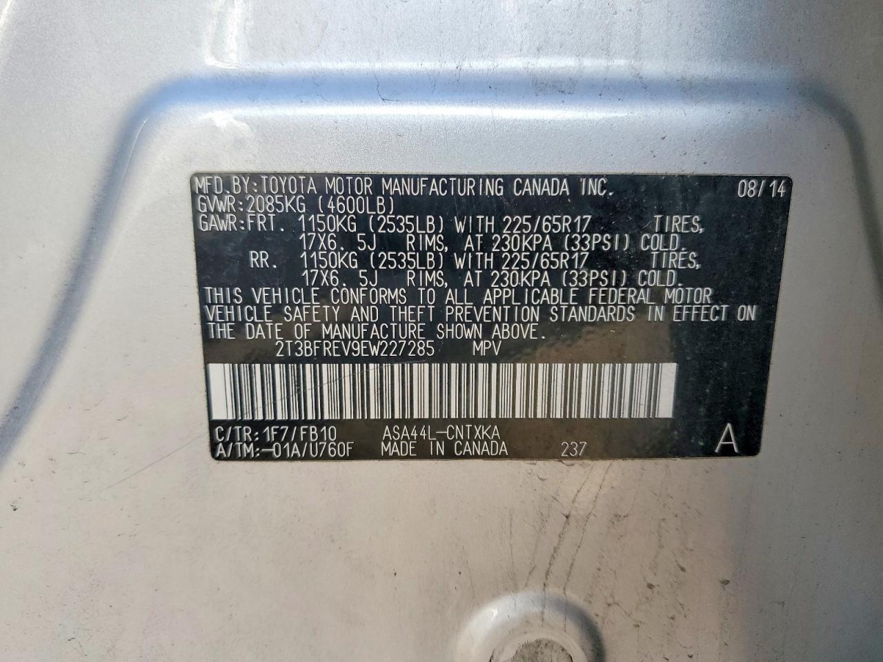 2014 TOYOTA RAV4 LE photo 23