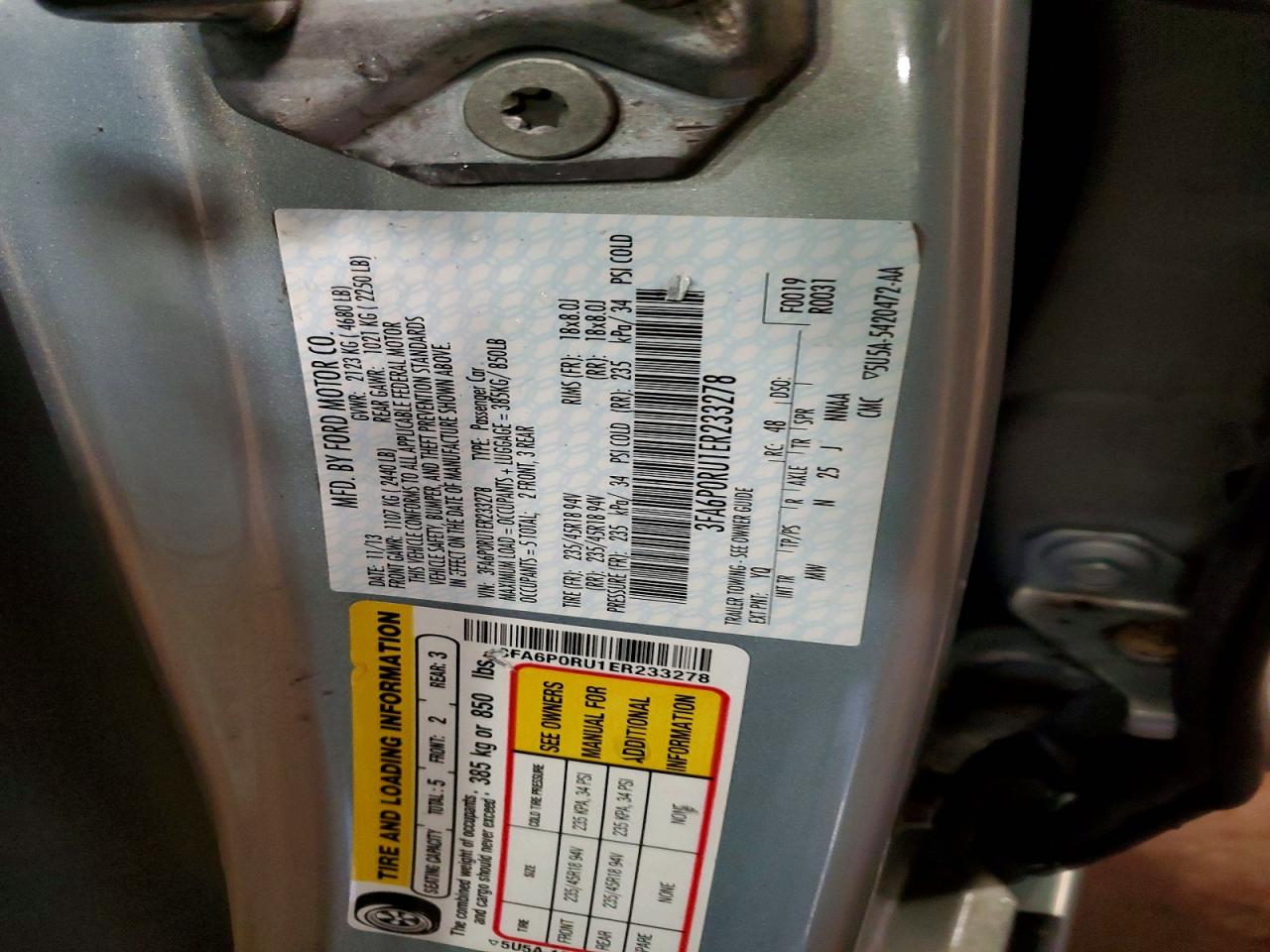 2014 FORD FUSION TITANIUM HEV photo 23