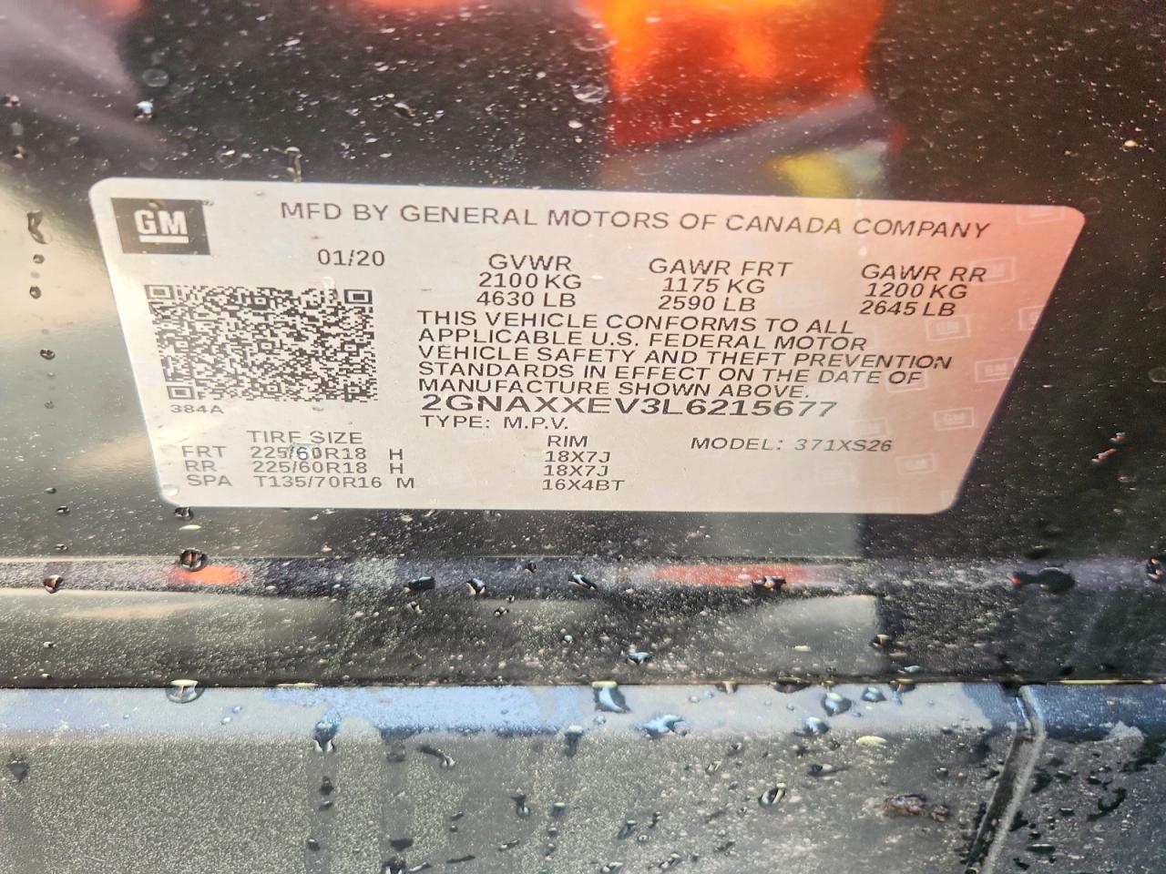 2020 CHEVROLET EQUINOX PREMIER photo 25