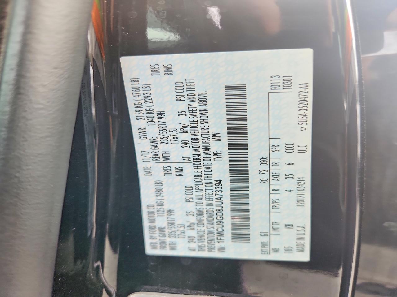 2018 FORD ESCAPE SE photo 34