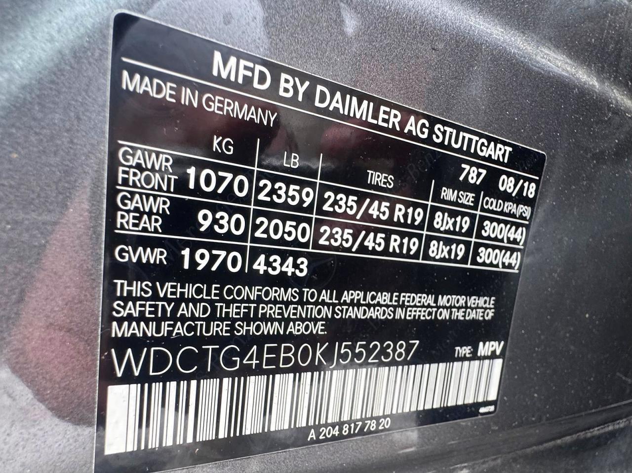 2019 MERCEDES-BENZ GLA 250 photo 19