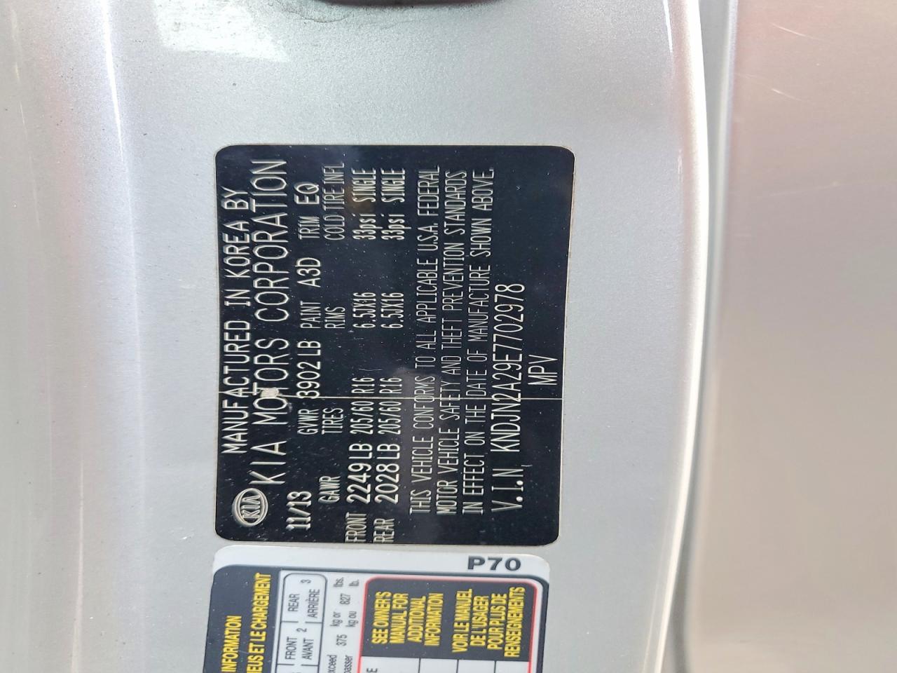 2014 KIA SOUL BASE photo 14