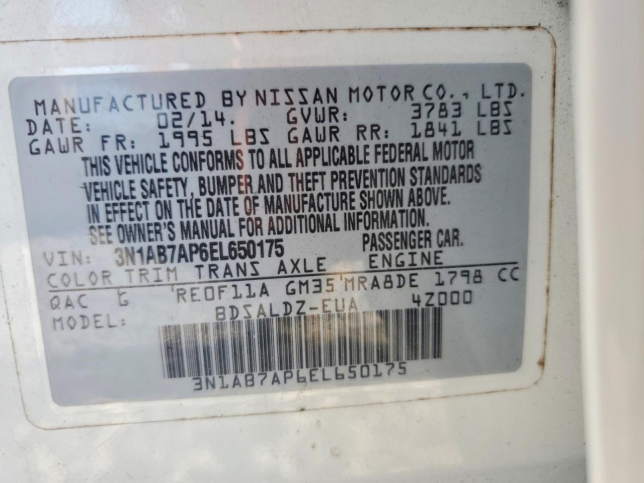 2014 NISSAN SENTRA SV photo 23