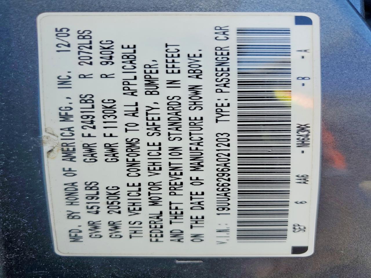 2006 ACURA 3.2TL photo 34