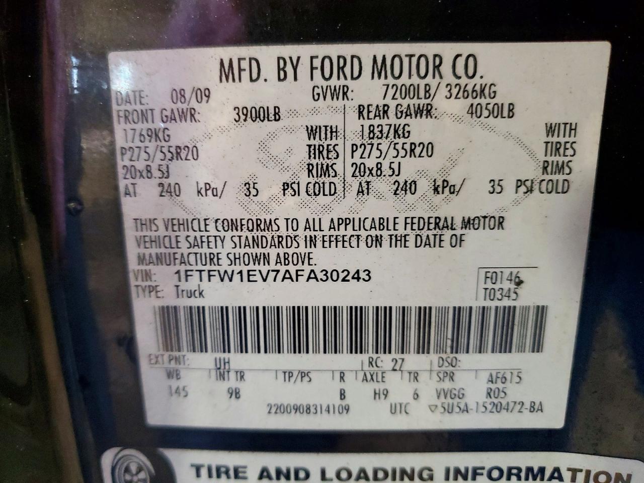 2010 FORD F150 SUPERCREW photo 12