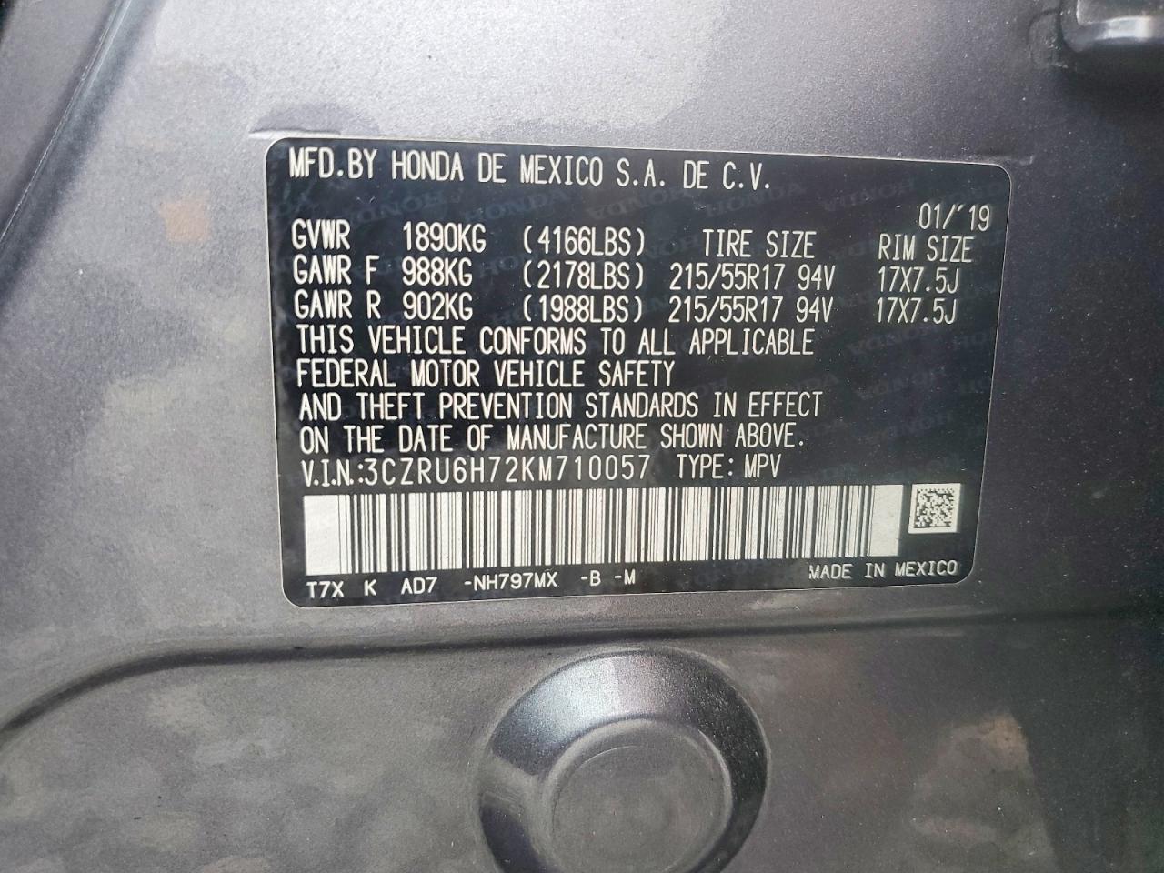2019 HONDA HR-V EXL photo 40
